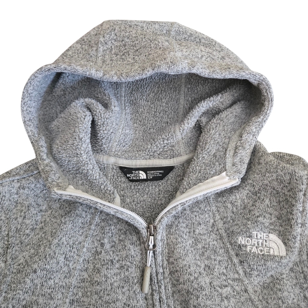 The North Face Women’s S/P Mottled Gray Sherpa Lined Full Zip Hoodie